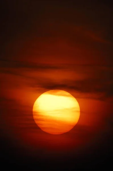 Big orange sun — Stock Photo, Image