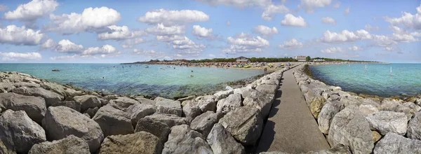 Panoramisch Uitzicht Het Strand Van Cavallino Buurt Van Venetië Italië — Stockfoto