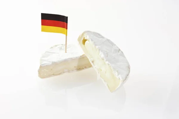 Bandera Alemania Queso Camembert —  Fotos de Stock