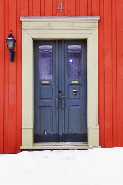 Входная Дверь Исторический Центр Города Тромсо Тромсо Норвегия Европа — стоковое фото
