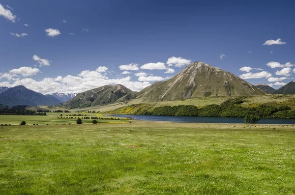 Montagne Prati Craigieburn Range Porters Pass Canterbury South Island Nuova — Foto Stock