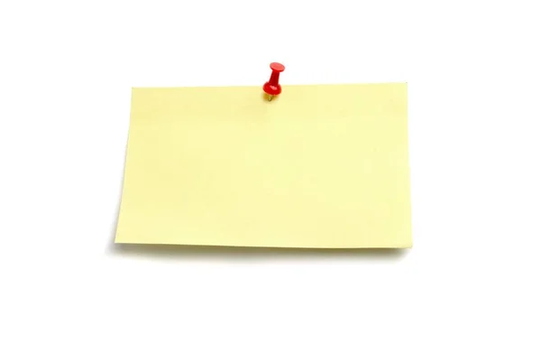 Yellow Office Note Pin Royalty Free Stock Photos