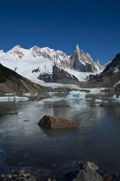 Cerro Torre Dağ 3133M Laguna Torre Los Glaciares Milli Parkı — Stok fotoğraf