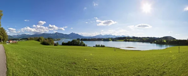 View Lake Forggensee Upper Bavaria Bavaria Germany Europe — Stock Photo, Image