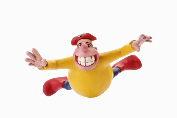 Toy Fat Man Free Fall Cartoon Character — Stock Photo, Image