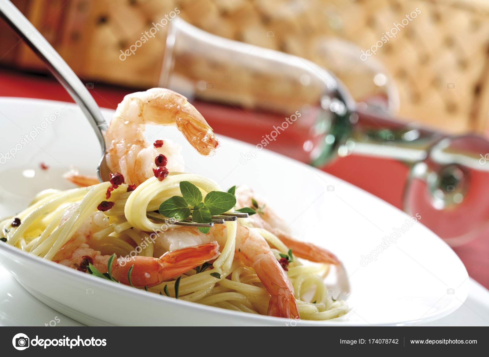 Spaghetti Scampi Restaurant Stock Photo by ©imagebrokermicrostock 174078742