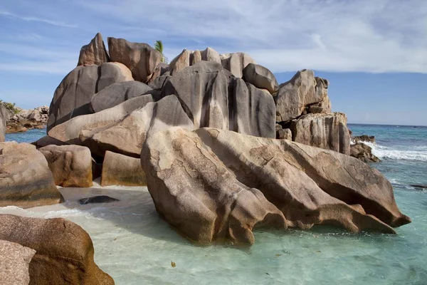 Ogromne Granitowe Skały Digue Island Seszele Afryka Ocean Indyjski Afryka — Zdjęcie stockowe