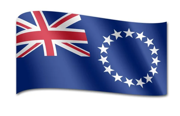Cook Adaları ulusal bayrak — Stok fotoğraf