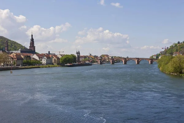 阿尔特 Bruecke 或卡尔 西奥多 梅龙桥梁 Neckar 海得尔堡 Neckar 巴登符腾堡州 欧罗巴 — 图库照片