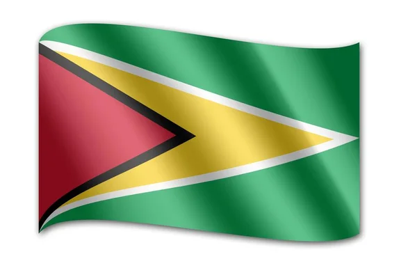 Bandiera nazionale della Guyana — Foto Stock