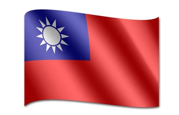 Bandeira nacional de Taiwan — Fotografia de Stock