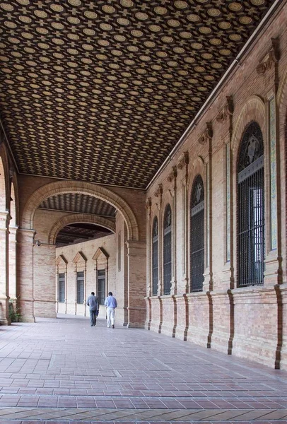 Plaza Espana Meydanı Seville Endülüs Spanya Avrupa Nın Arcade — Stok fotoğraf