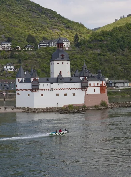 Burg Pfalzgrafenstein Toll Vár Rajna Folyó Kaub Rajna Vidék Pfalz — Stock Fotó