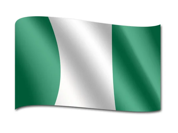 National Flag of Nigeria — Stock Photo, Image