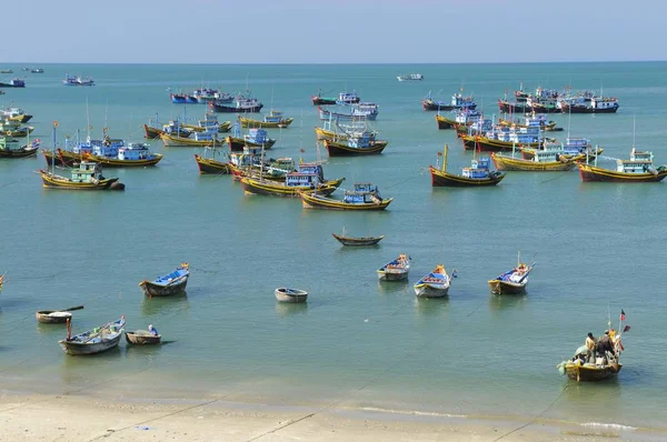 Fishing Boats Beach Sea Mui Vietnam Asia — Stock Photo, Image