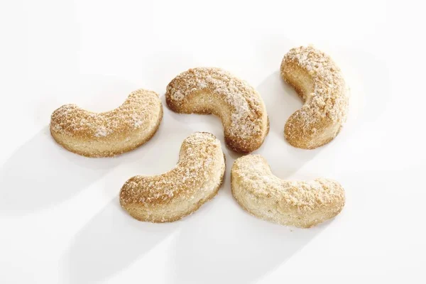 Vanillekipferl Vanilla Flavoured Crescent Shaped Biscuits — Stock Photo, Image