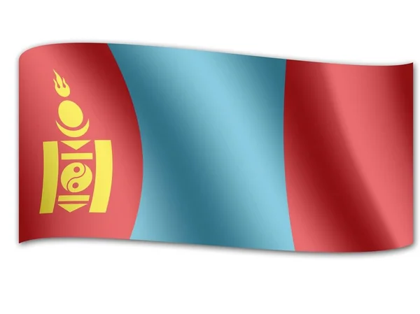 Національний прапор Монголії — стокове фото