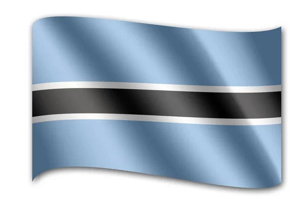 National flag of Botswana — Stock Photo, Image