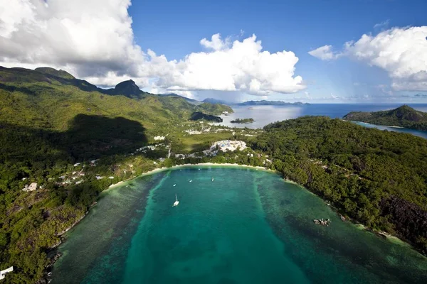 Costa Pointe Escalier Nys Village Parte Posterior Isla Mahe Seychelles — Foto de Stock
