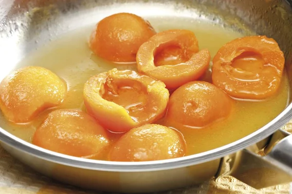 Medlar Kompot Pánvi — Stock fotografie