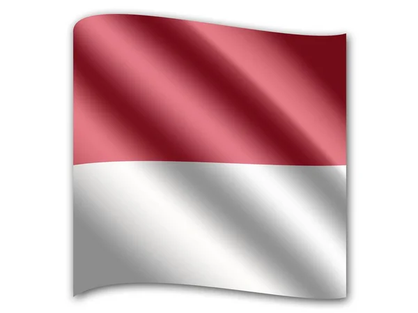 Bandeira nacional de Monaco — Fotografia de Stock