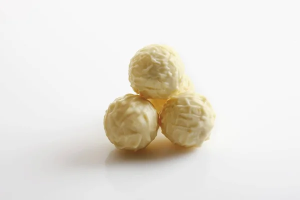 Truffle Chocolates White Background — Stock Photo, Image