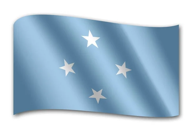 Bandera nacional de los Estados Federados de Micronesia — Foto de Stock