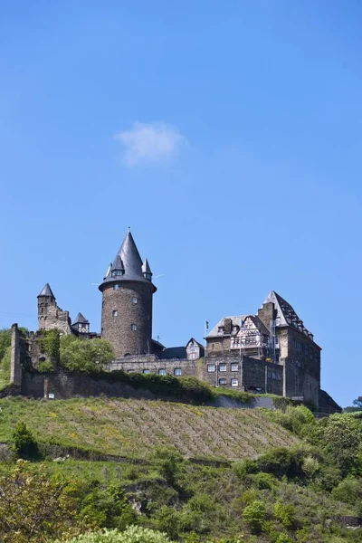 Замок Stahleck Bacharch Юнеско Світової Спадщини Середній Рейн Бахарах Рейнланд — стокове фото