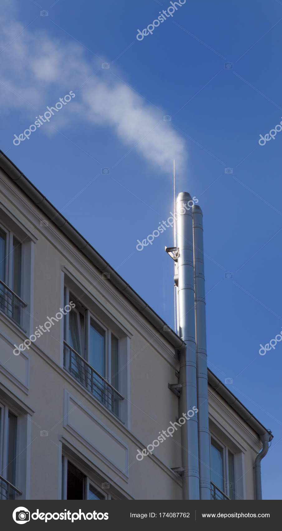 Chimeneas Calefacción Fachada Edificio Residencial Berlín Alemania