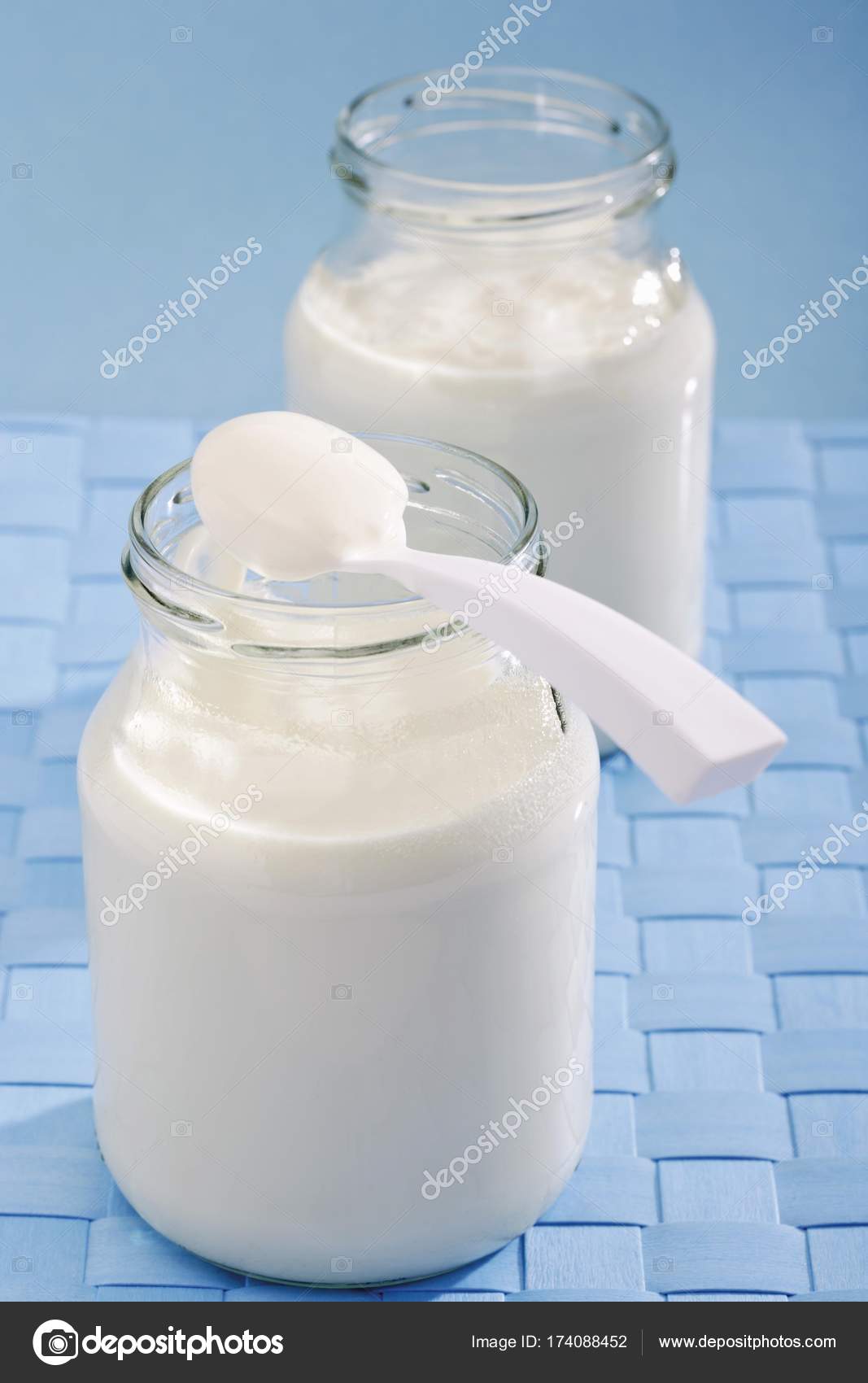 Yoghurt Glass Jars Stock Photo by ©imagebrokermicrostock 174088452