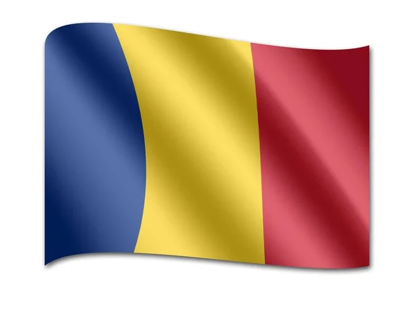 Bandera nacional de Rumania — Foto de Stock