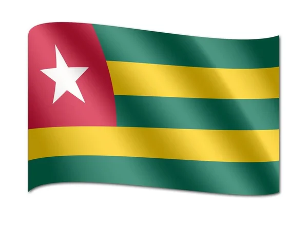 Bandera Nacional de Togo — Foto de Stock