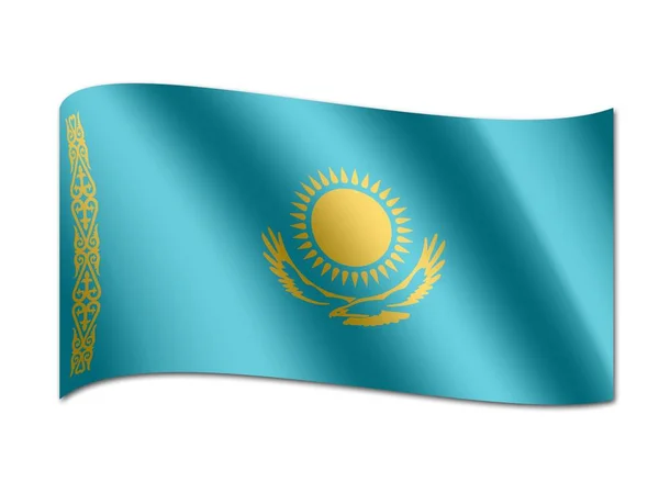 카자흐스탄의 국기 — 스톡 사진