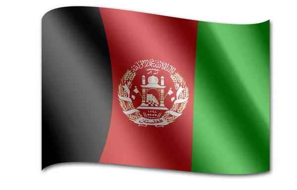 Nationalflagge Afghanistans — Stockfoto