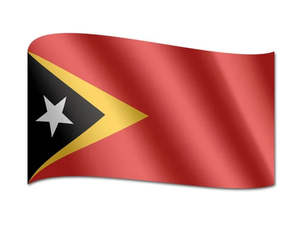 Bandiera nazionale di Timor Est — Foto Stock