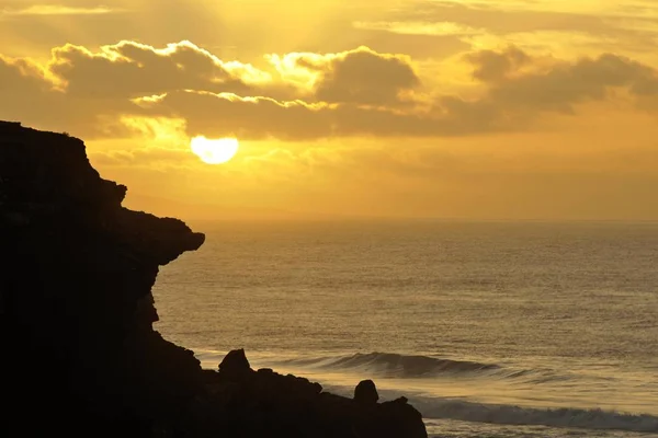 日没およびラ パレーの崖 — ストック写真