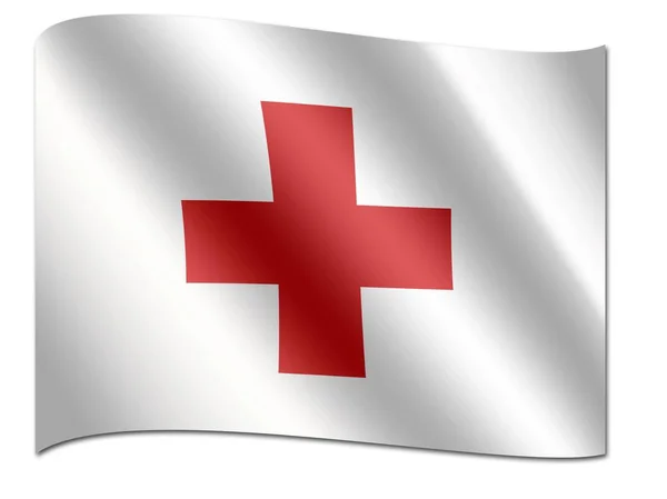 Bandeira da Cruz Vermelha — Fotografia de Stock
