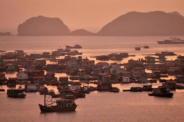 Haven Van Cat Halong Bay Vietnam Zuidoost Azië Azië — Stockfoto