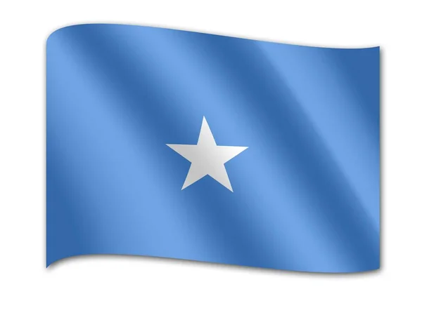 National flag of Somalia — Zdjęcie stockowe