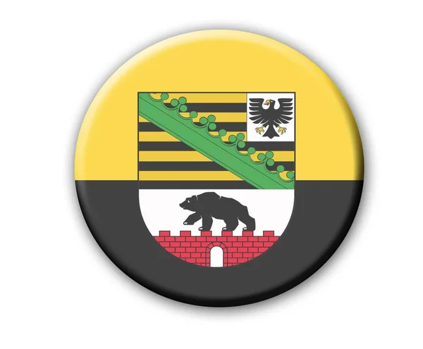 ザクセン アンハルト州 ドイツ ヨーロッパの州の紋章付き外衣 — ストック写真