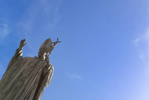 Статуя Перед Церковью Херес Фронтера Андалусии Испания Европа — стоковое фото