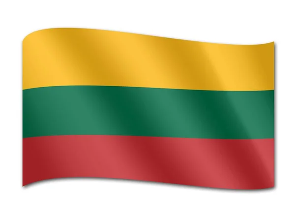 Національний прапор Литви — стокове фото