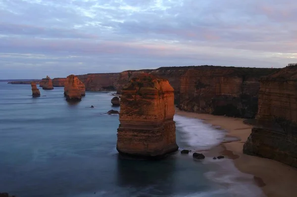 Wschód Słońca Dwunastu Apostołów Great Ocean Road Australia Oceania — Zdjęcie stockowe