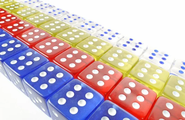 Dice Collection Isolated White — Stock Photo, Image