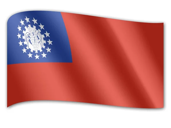 Nationale vlag van myanmar — Stockfoto