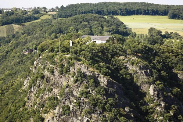 Lorelei Skála Řece Rýn Loreley Porýní Falc Německo Evropa — Stock fotografie