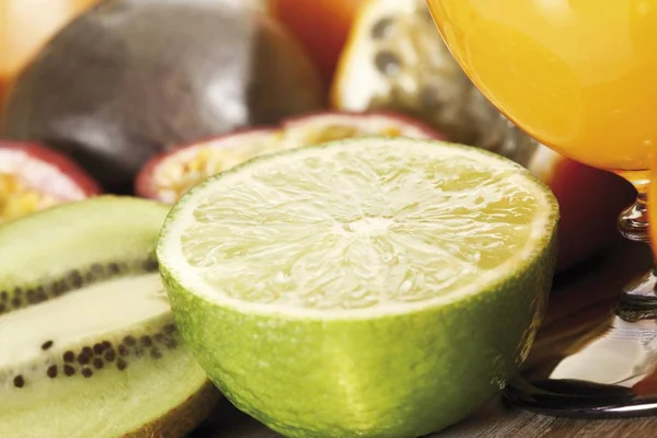 Closeup Exotic Fruits Lime — Stock Photo, Image