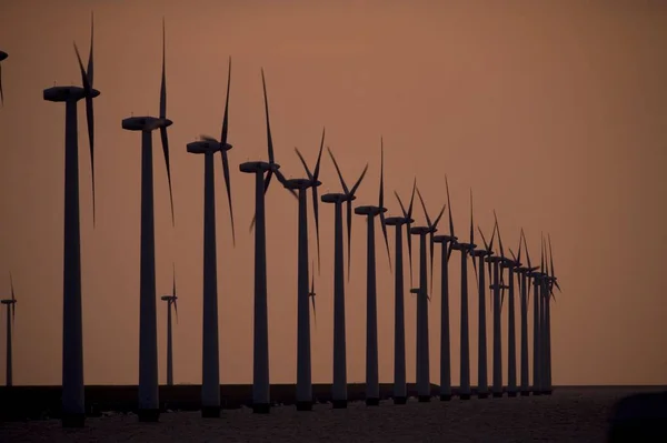 Ekologické Generátory Větrné Turbíny — Stock fotografie