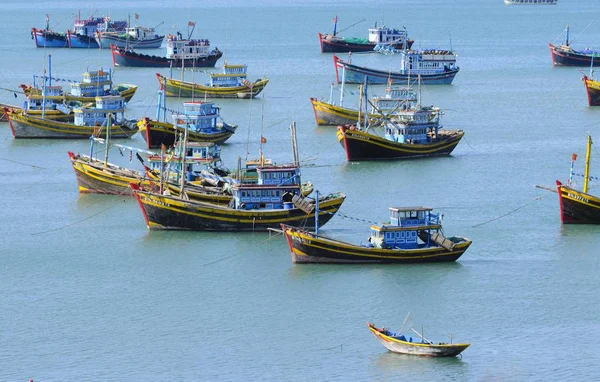 Fischerboote Hafen Meer Bei Mui Vietnam Asien — Stockfoto