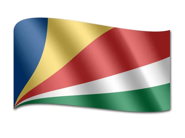 Nationalflagge der Seychellen — Stockfoto